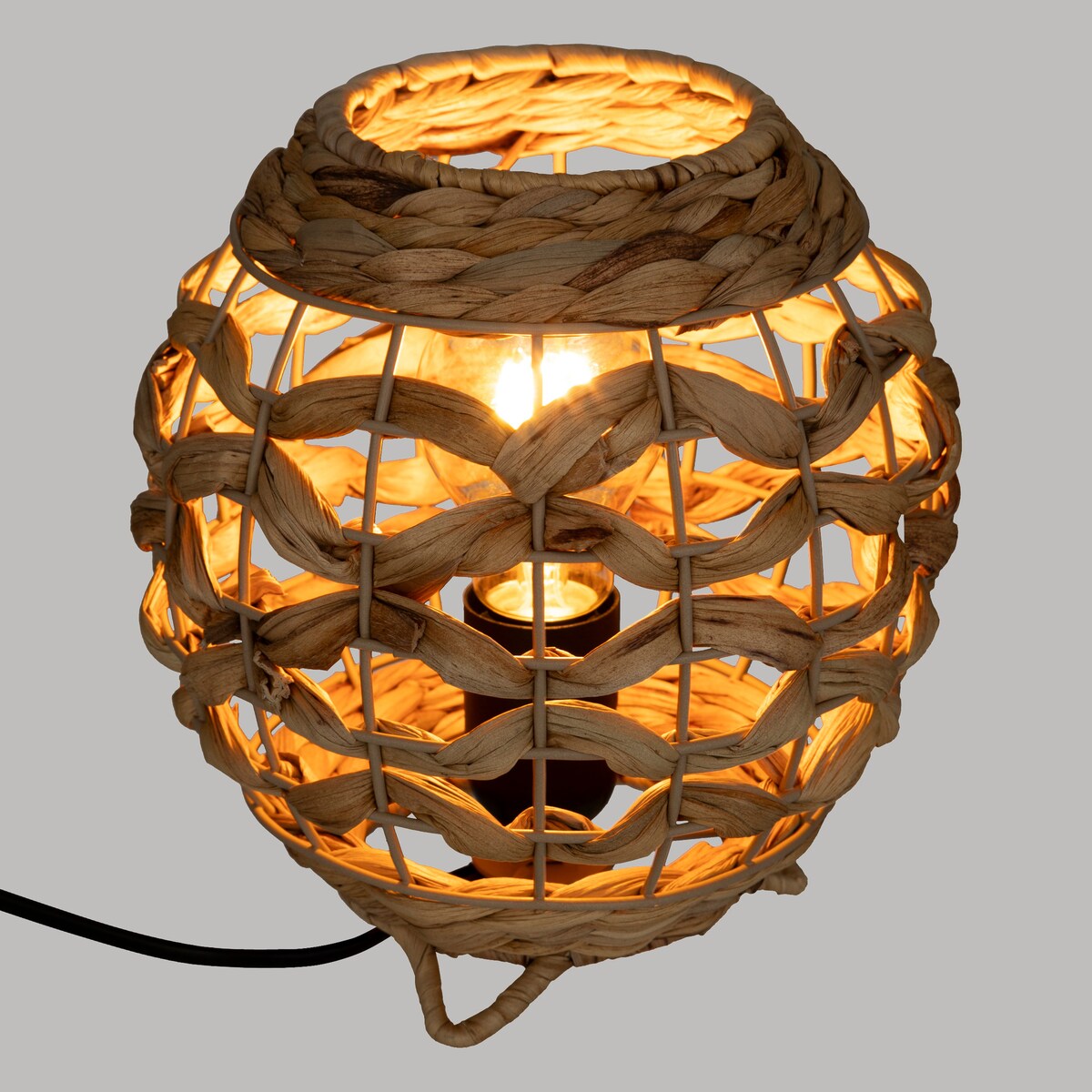 Lampa SAND, wys. 20 cm, naturalny hiacynt wodny