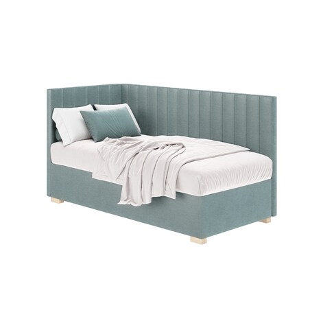 Mesonica Łóżko Snugi, linie błękitne, 90x200, Lewostronne