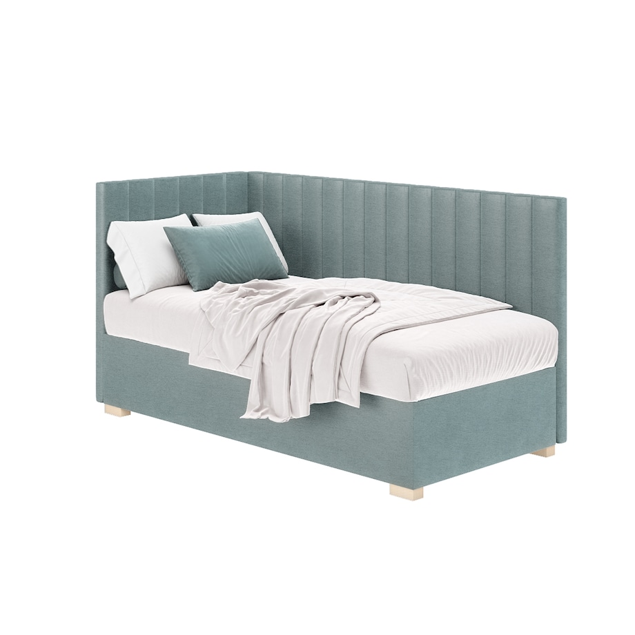 Mesonica Łóżko Snugi, linie błękitne, 90x200, Lewostronne