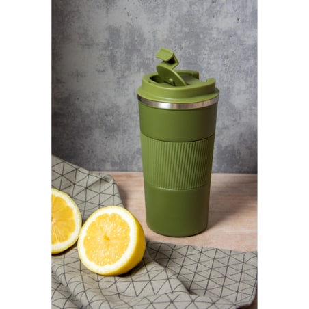 Kubek termiczny na kawę herbatę napoje termos zielony matowy 500ML BRUNBESTE BB-3574