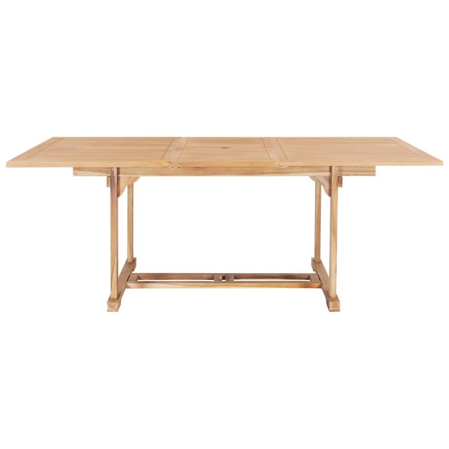 vidaXL Rozkładany stół ogrodowy, 150-200x100x75 cm, lite drewno tekowe