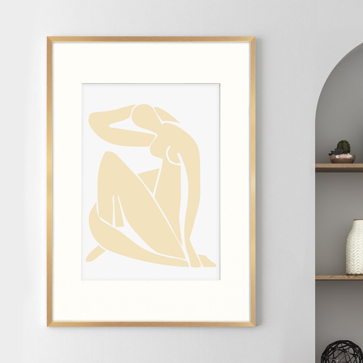 Złota ramka na zdjęcia HEN PASS Z 70x100 cm z passe partout (50x70 cm)