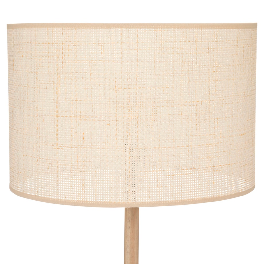 Lampa podłogowa DELLA, drewniana podstawa, 149,5 cm
