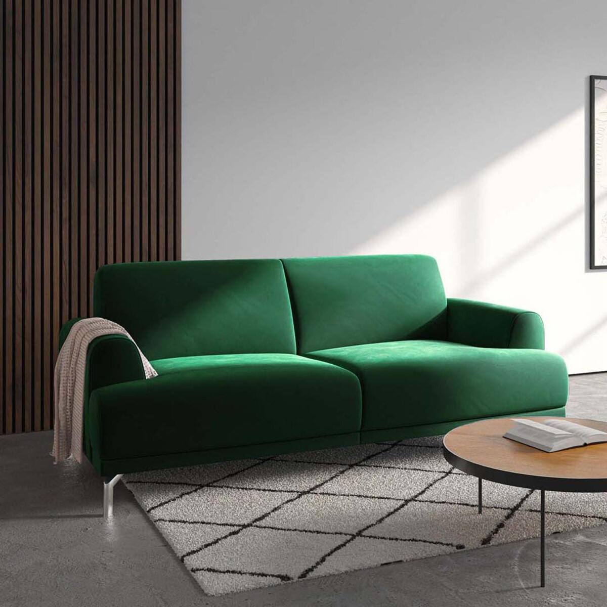 Sofa 2-osobowa Puzo - zielona