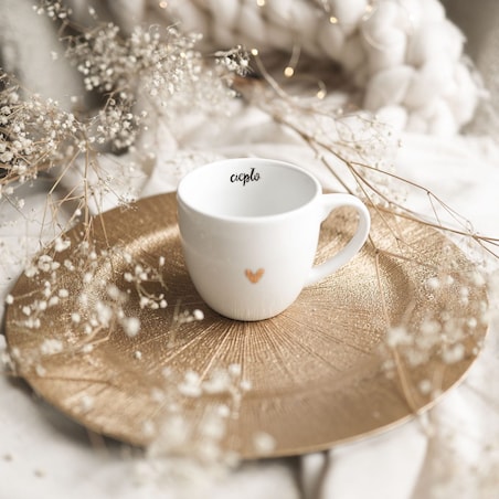 Kubek 300 ml - ciepło ZŁOTE SERCE