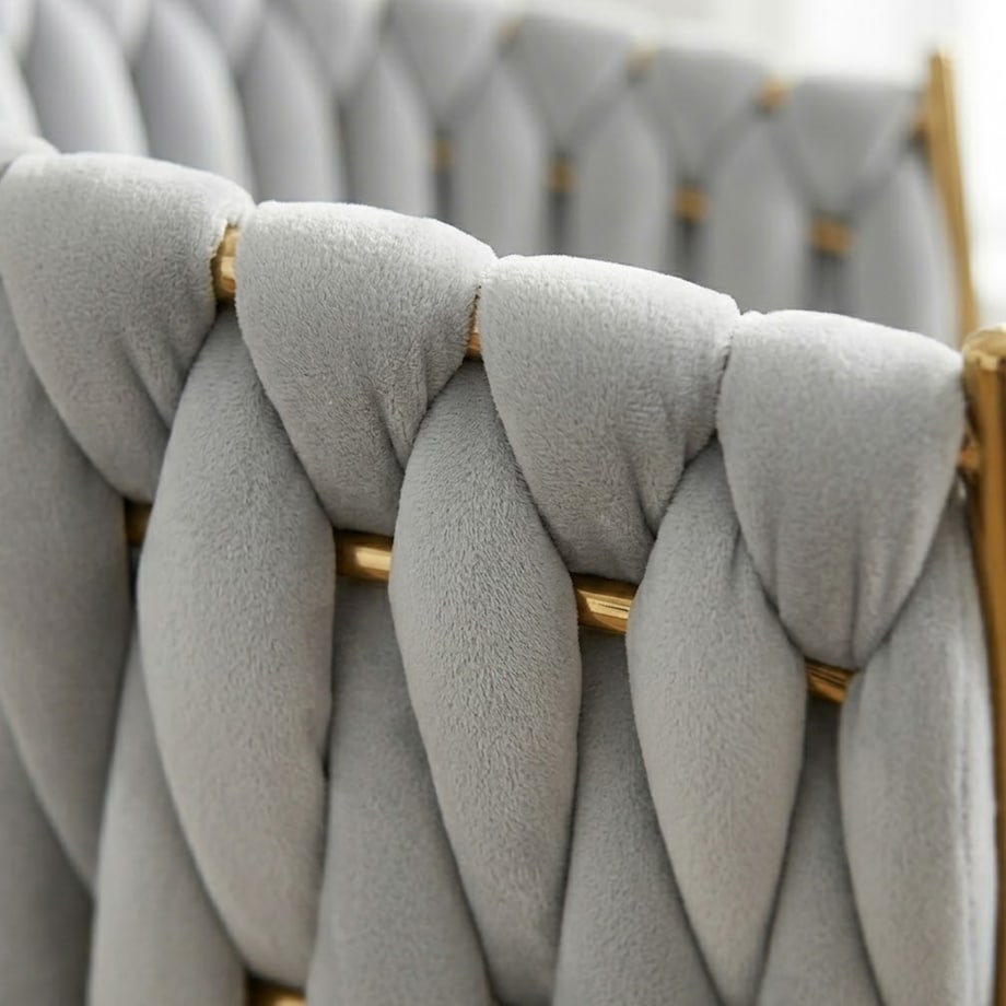 Fotel biurowy krzesło obrotowe regulowane welurowe szare