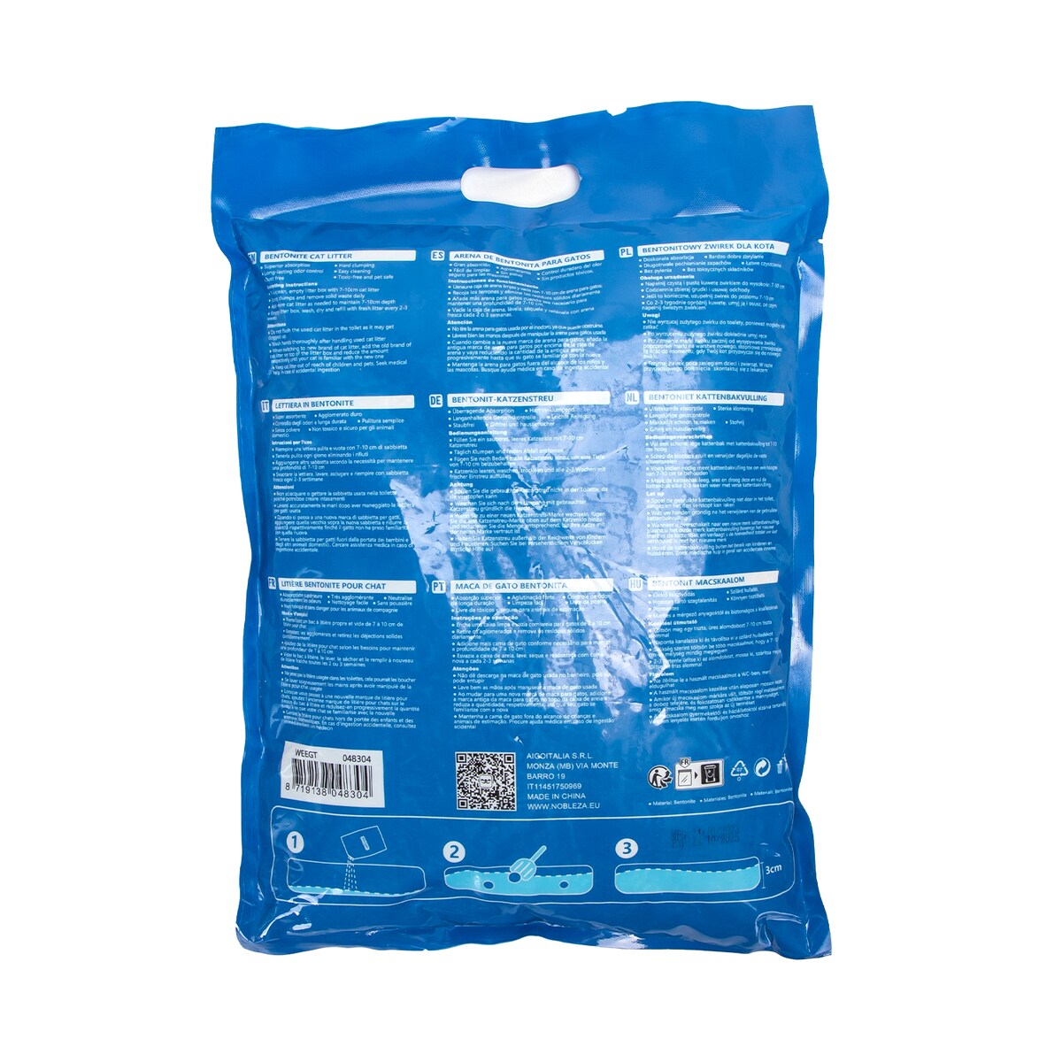 bentonitowy żwirek dla kota 3.2 kg 3.8l