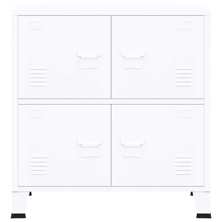 vidaXL Industrialna szafka, biała, 75x40x80 cm, stalowa