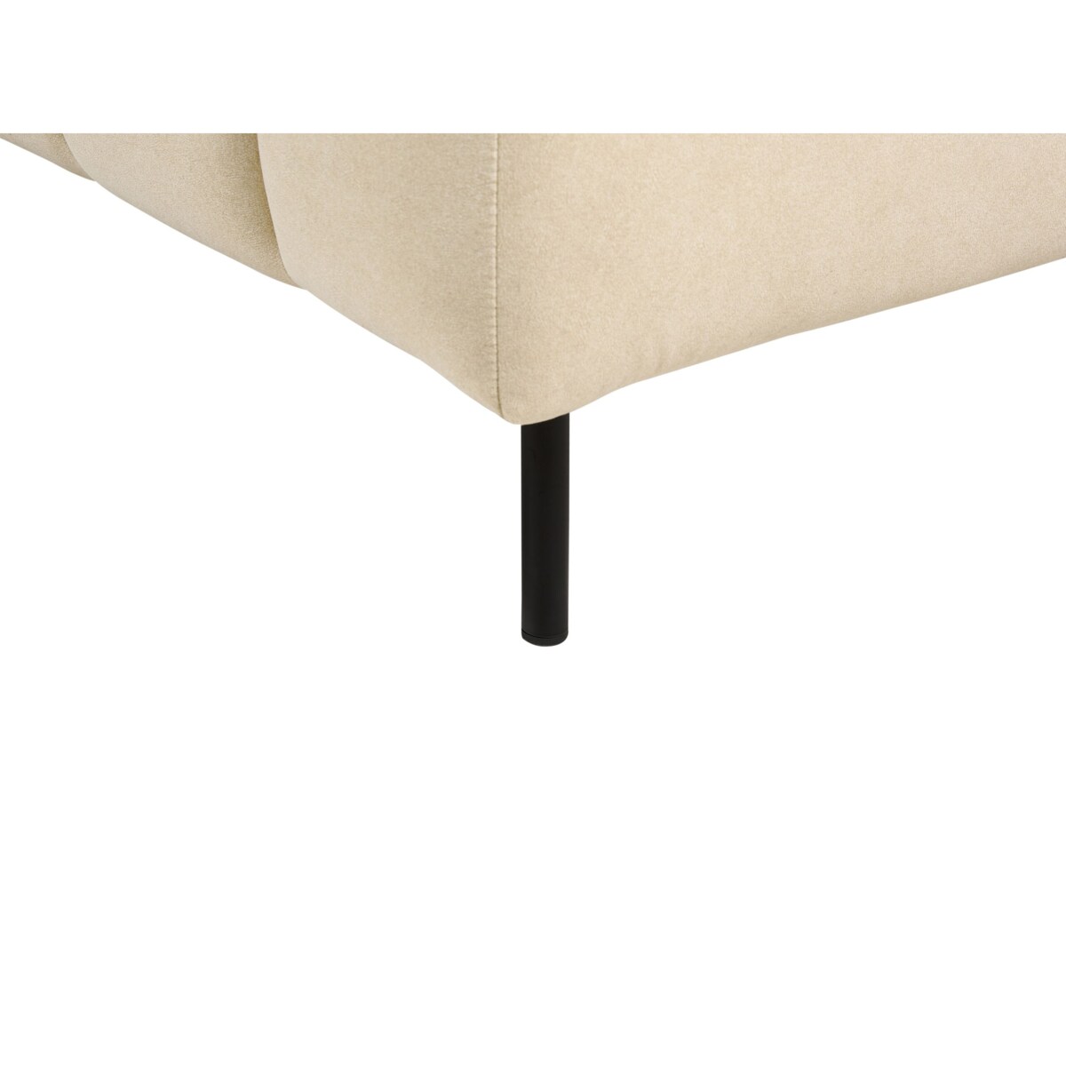 Szezlong welurowy lewostronny beżowy LANNILS