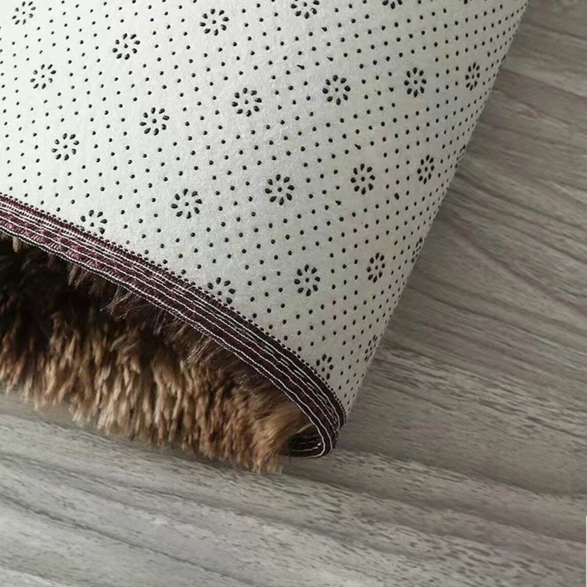 Dywan pluszowy włochacz 160x220 cm miękki xxl brązowy