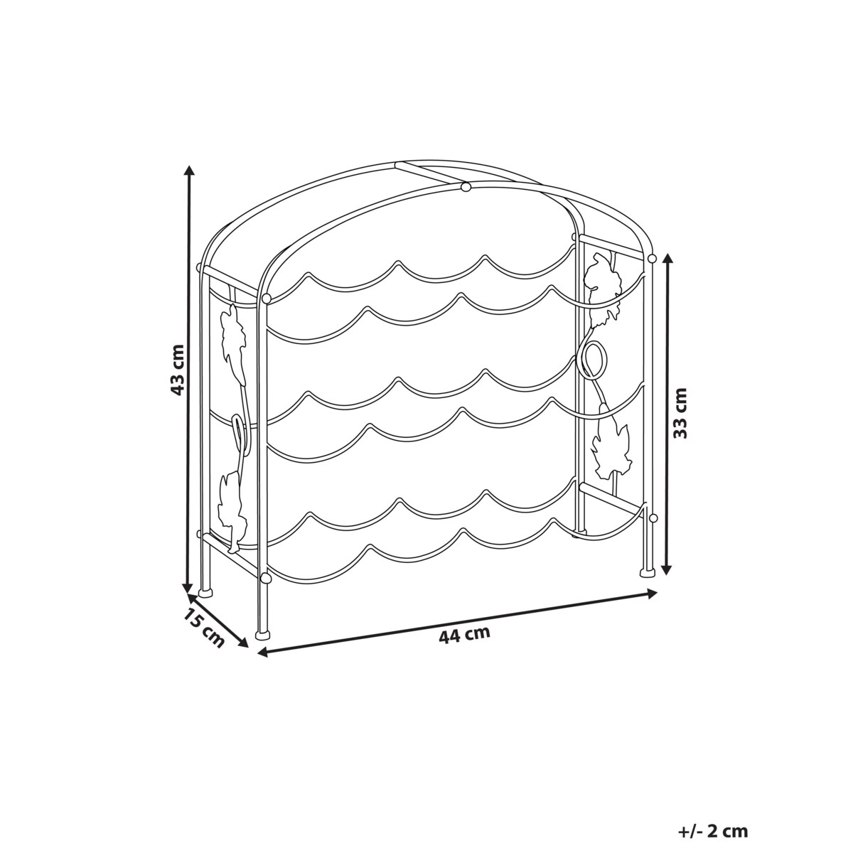 Stojak na wino BUNDORAN Czarny