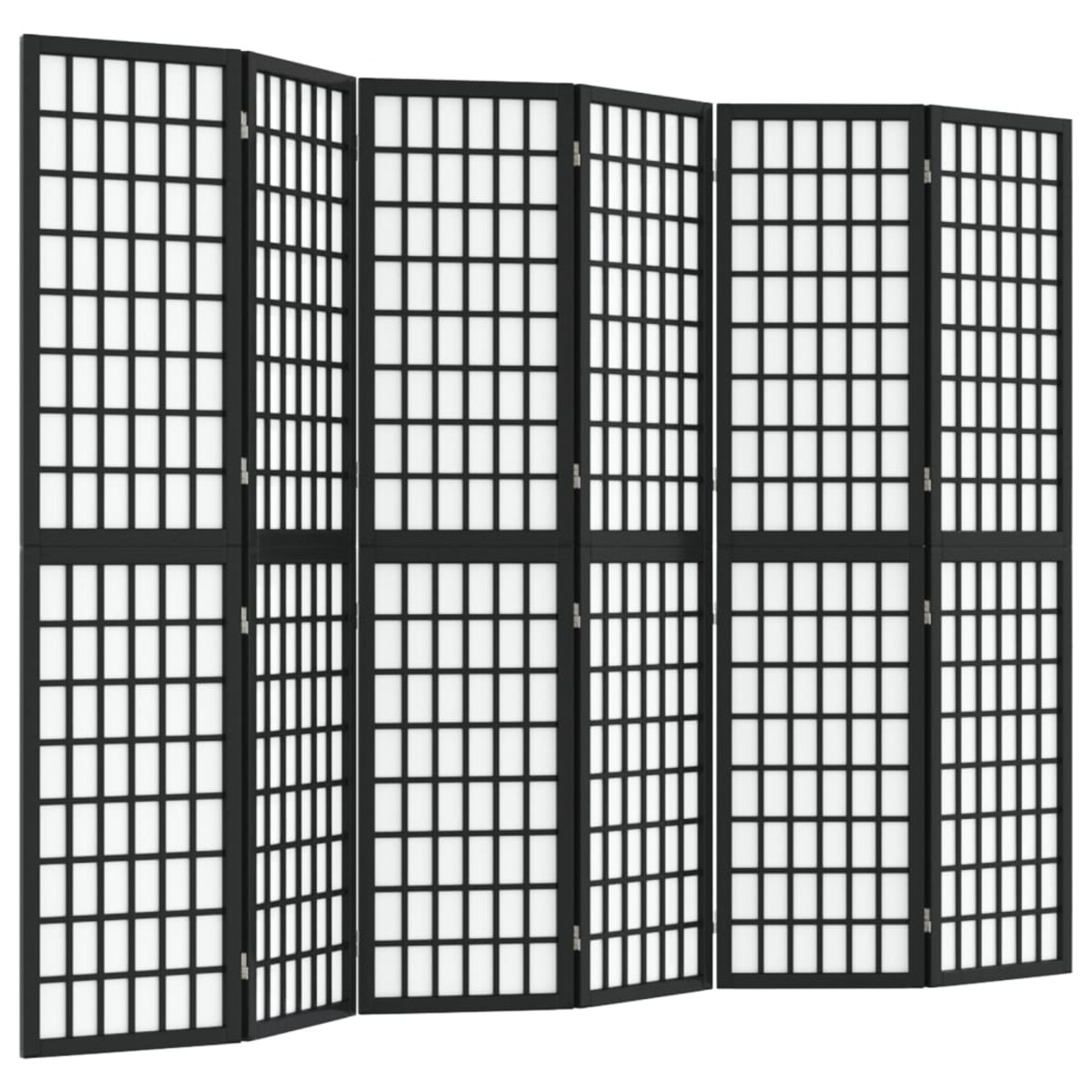 vidaXL Składany parawan 6-panelowy, styl japoński, 240x170 cm, czarny