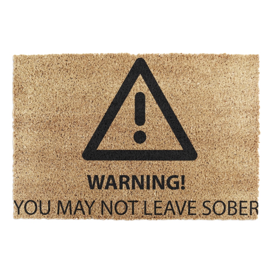 Sober Warning doormat