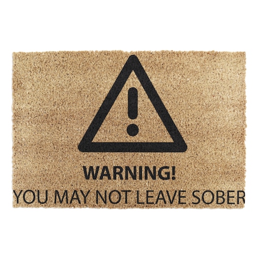 Sober Warning doormat