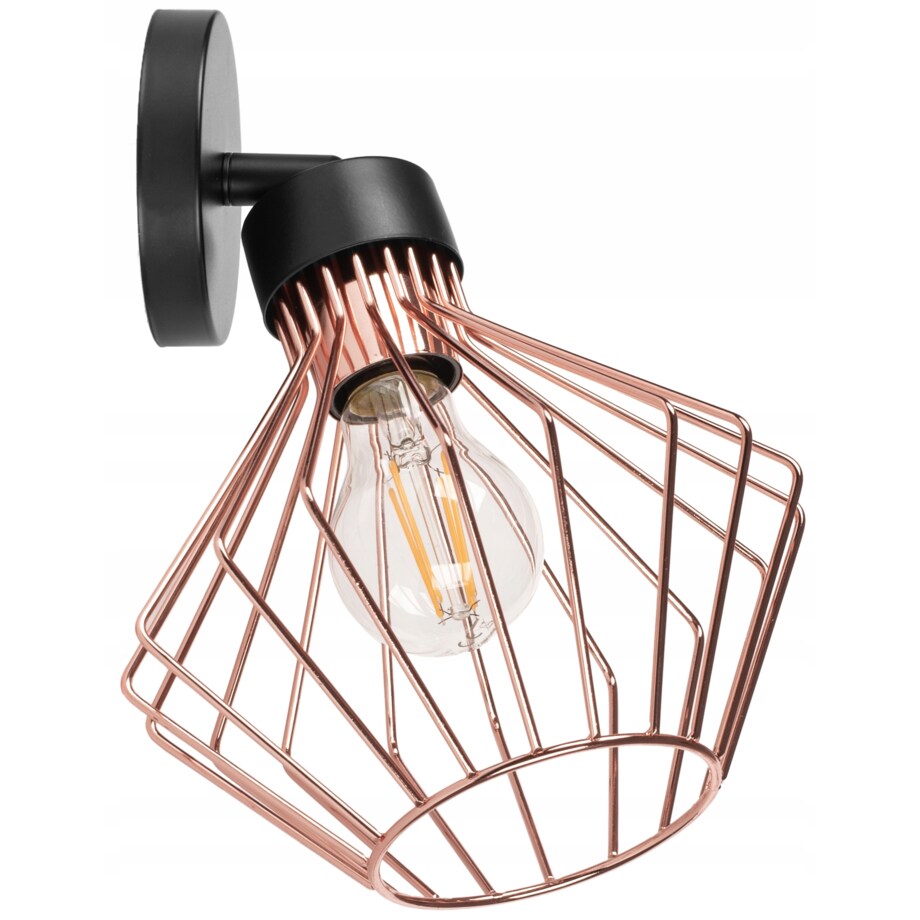 Lampa Kinkiet Ścienny Metalowy Loft Rose Black