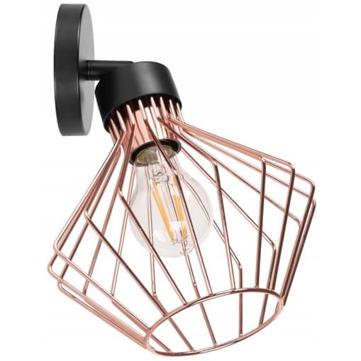 Lampa Kinkiet Ścienny Metalowy Loft Rose Black
