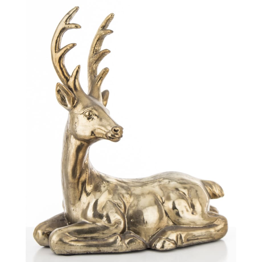 Renifer odpoczywający 26x34,5 cm PAYNAWA - II złoty