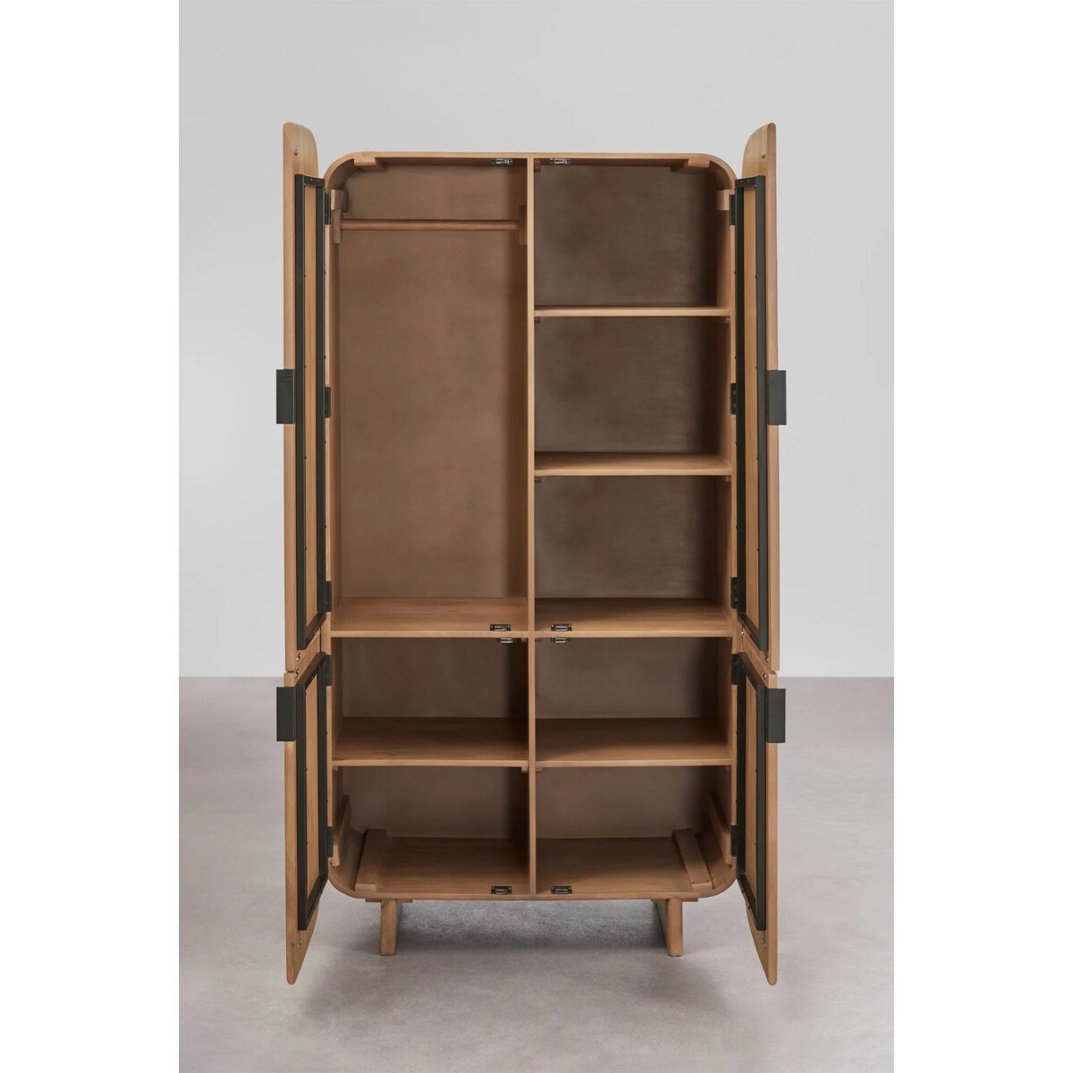 Szafa z drewna mango Agathe 200x110x60 cm naturalna