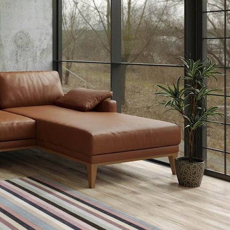 Sofa narożna Musso koniakowa