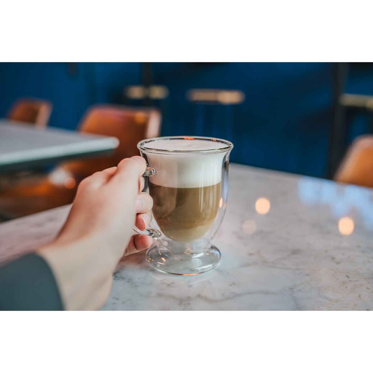 Zestaw 2 szklanek z podwójną ścianką do latte Amo 250 ml 26421