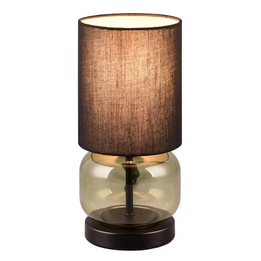 Stojąca lampa stołowa Elio 517800115 Trio na biurko szkło czarna przydymiona