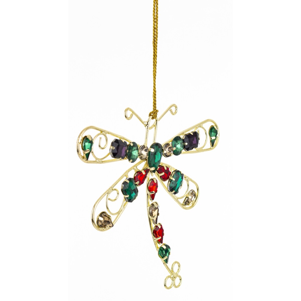 Ozdoba - zawieszka 2 szt. kolorowa 11,5x13x1 cm LIBELLULA