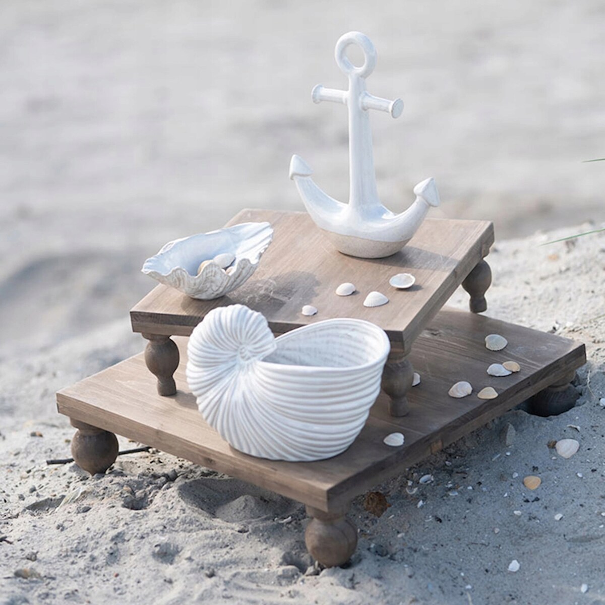 FIGURKA MUSZLA MARYNISTYKA RAFA KORALOWA CERAMICZNA DEKORACYJNA MUSZELKA