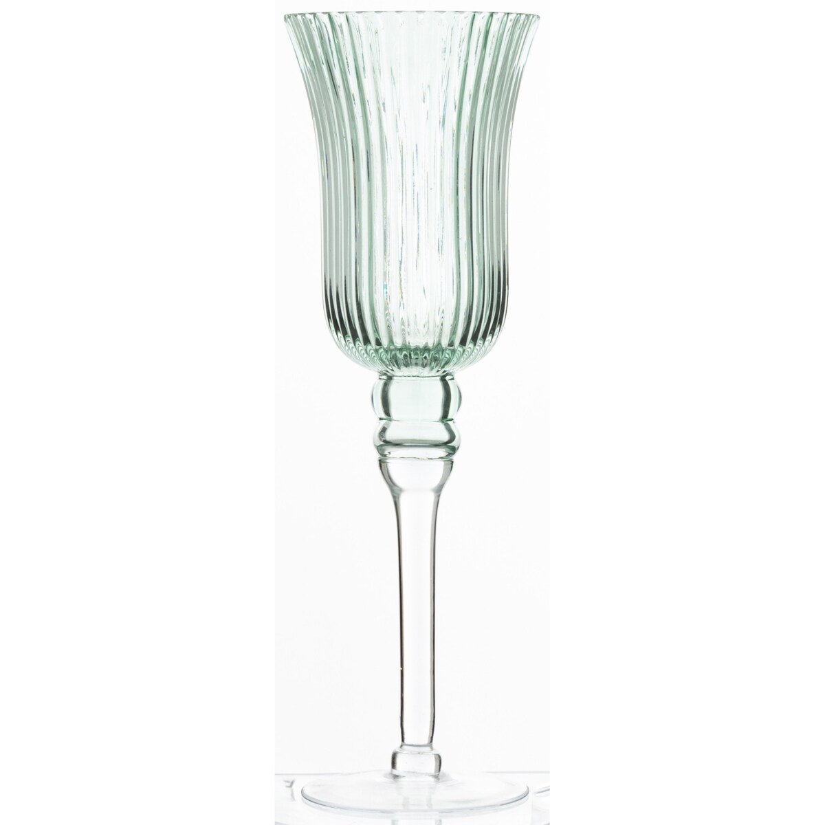 Świecznik szklany 35x11,5x11,5 cm FLOS zielony medium