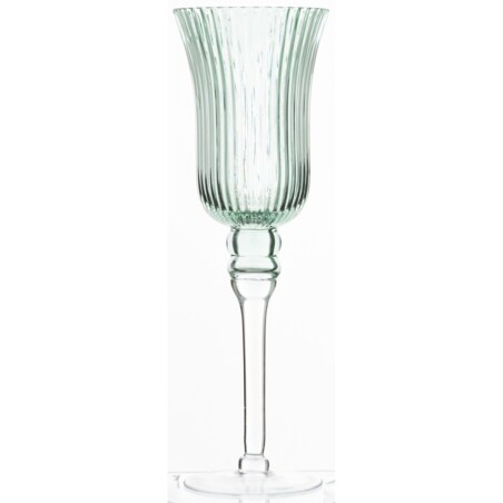 Świecznik szklany 35x11,5x11,5 cm FLOS zielony medium