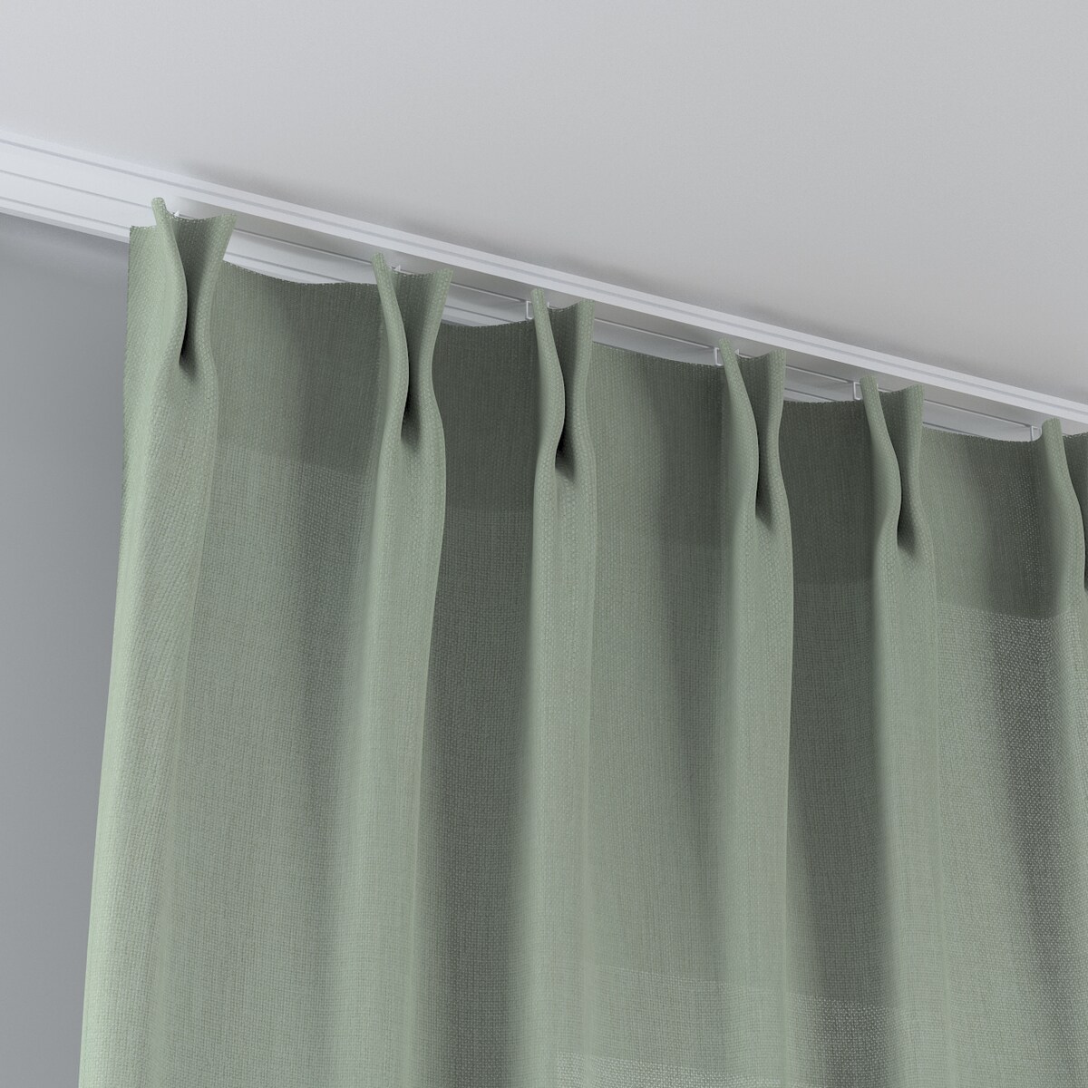 Zasłona na haczykach flex podwójnych 130x245 eukaliptusowo zielony