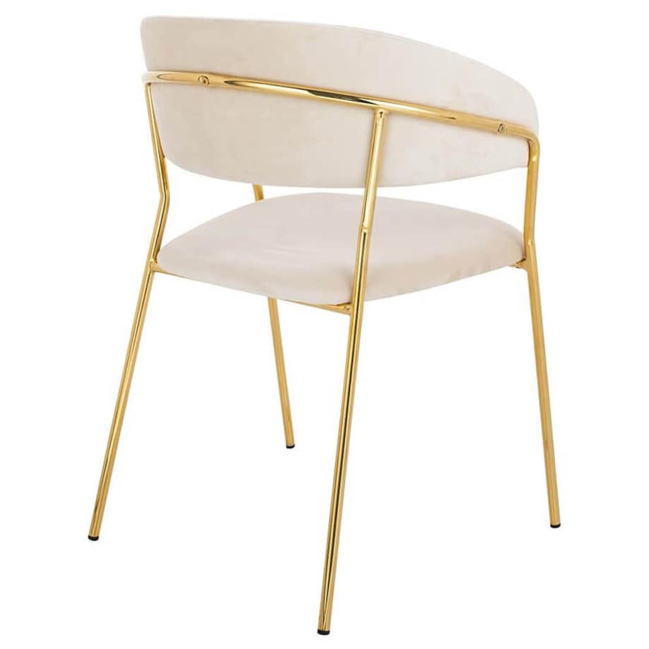 Krzesło glamour Margo KH121100121.4 eleganckie do jadalni beżowe, King Home