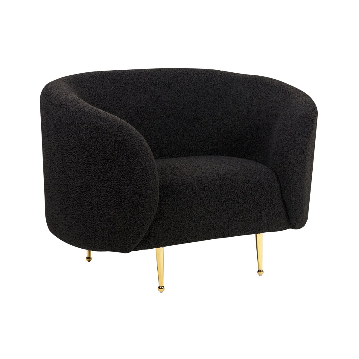 Fotel boucle czarny LOEN