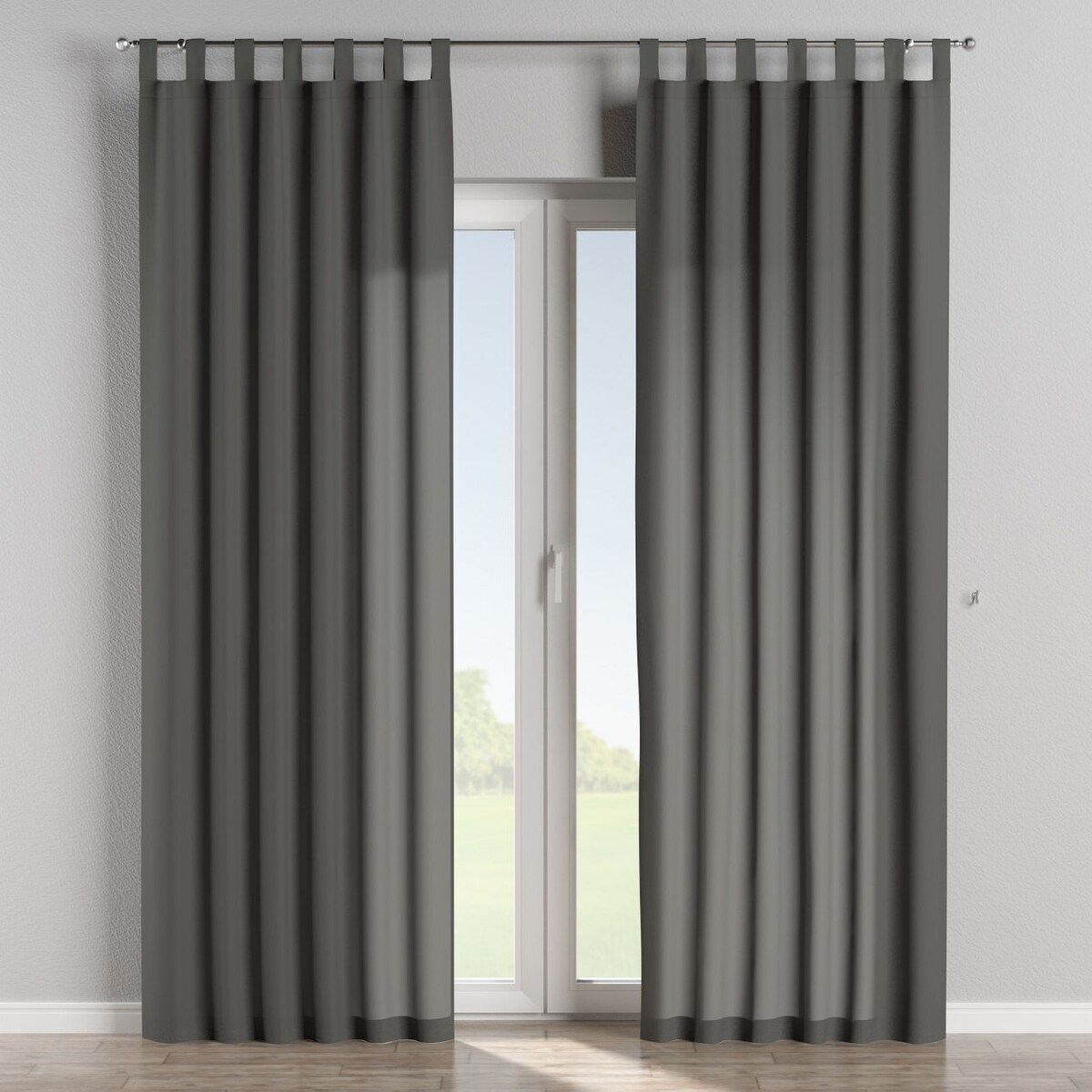 Zasłona na szelkach 1 szt. 130x245 szary