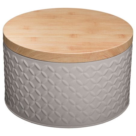 Metalowy okrągły pojemnik na produkty sypkie, metalowa puszka na drobiazgi, Ø 20 cm