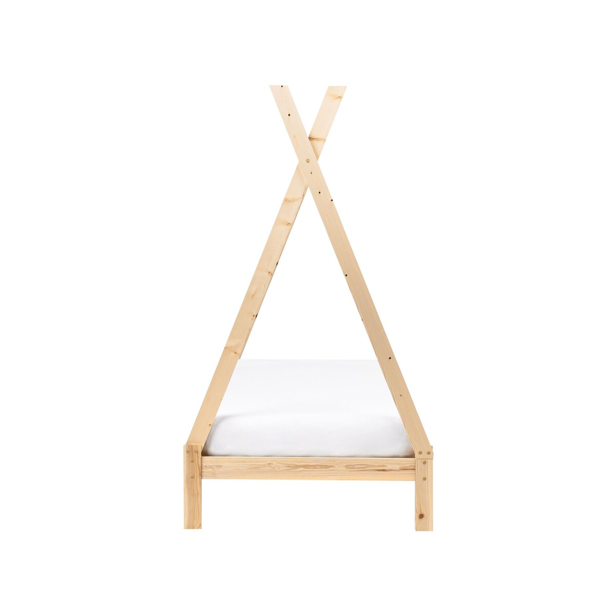 Łóżko dziecięce tipi drewniane 90 x 200 cm jasne drewno DEVAY