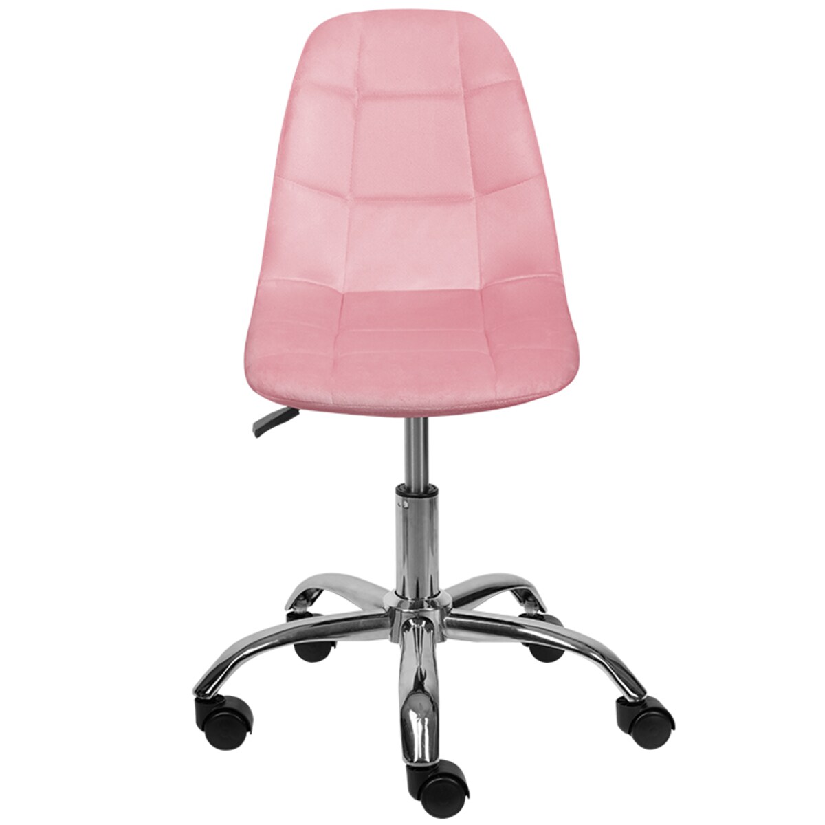KRZESŁO BIUROWE FOTEL OBROTOWY REGULOWANY WELUROWY PIKOWANY DO BIURKA RÓŻOWE