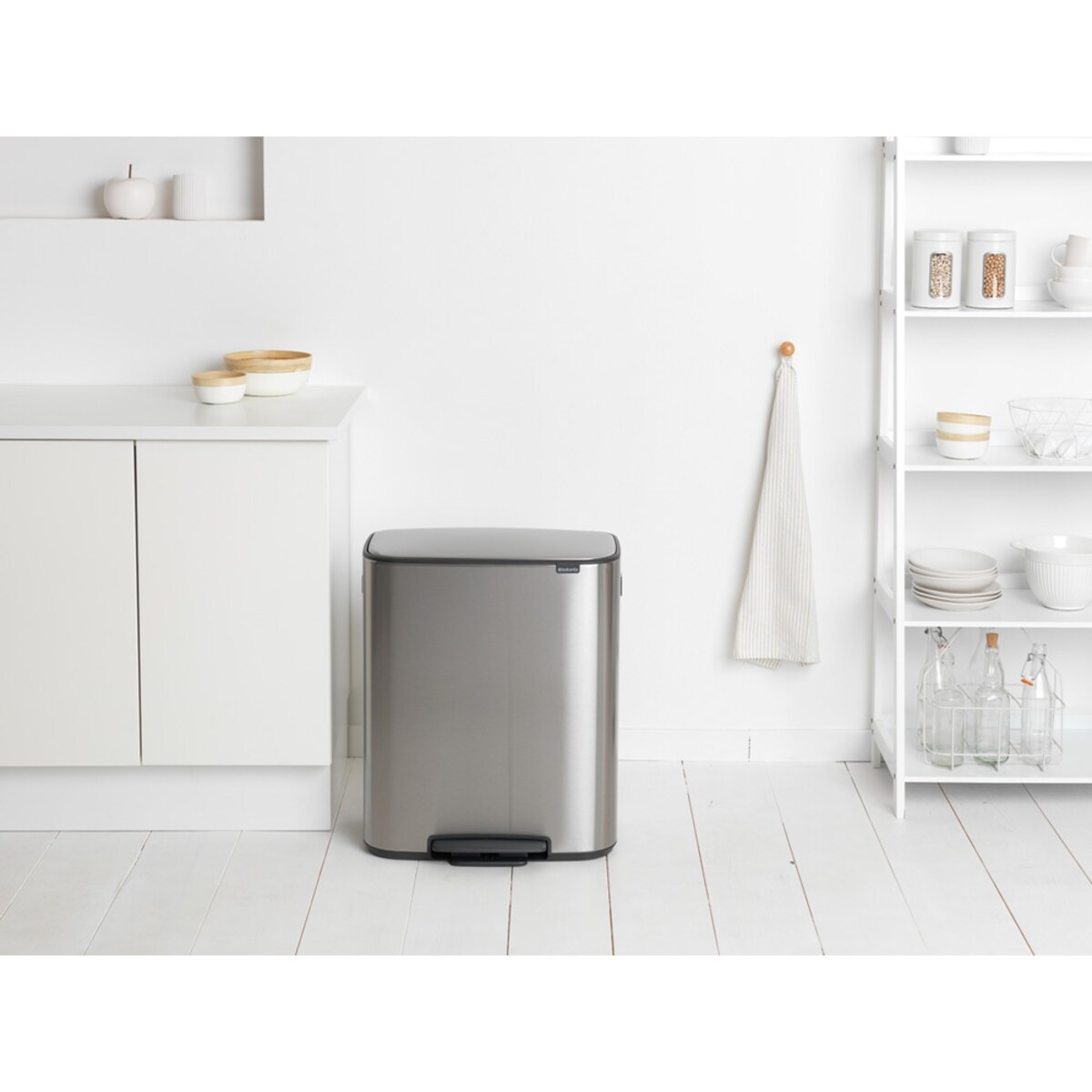 Kosz na śmieci pedałowy Bo 2x30L stal matowa FPP 211461
