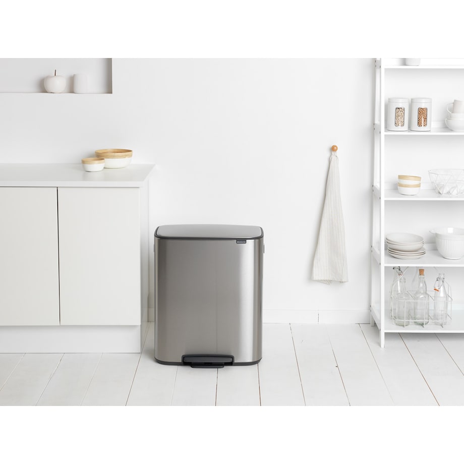 Kosz na śmieci pedałowy Bo 2x30L stal matowa FPP 211461