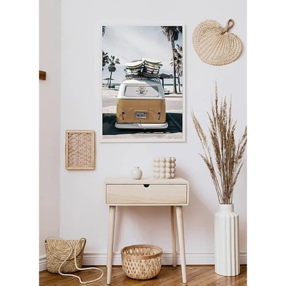 Poster Story, Plakat, Obraz - Van z Deskami Surfingowymi, wymiary 30 x 42 cm