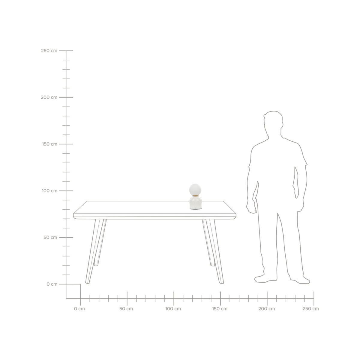 Lampa stołowa marmurowa biała KIWI