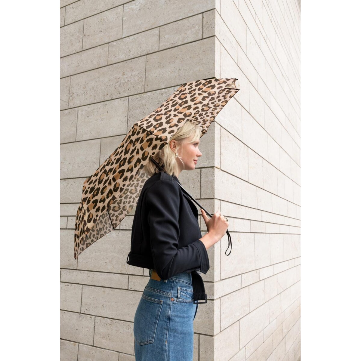 Parasol UMBRELLA POCKET DUOMATIC, leo macchiato