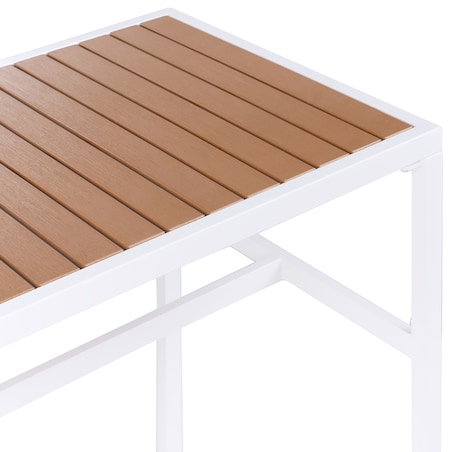 Stolik ogrodowy barowy AVETRANA 150 cm 50 cm Brązowy/ biały