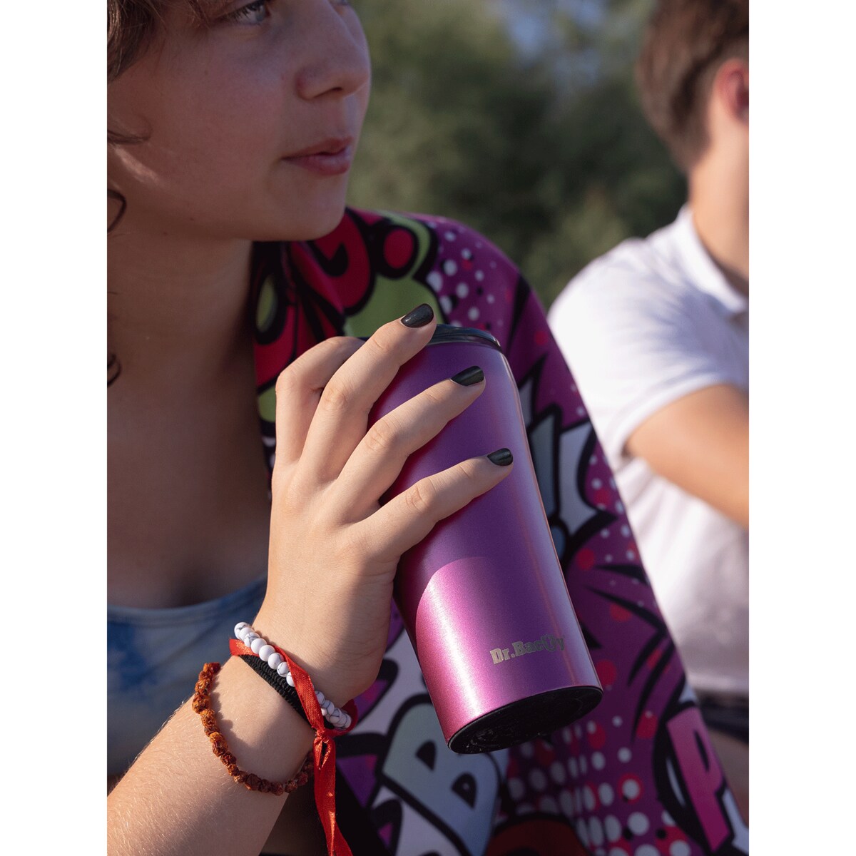 Kubek termiczny na kawę Dr.Bacty Apollo 2.0 - Oda do młodości - 360 ml - Pink