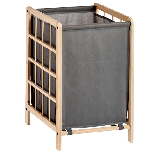 Kosz do szafy, drewno + tkanina