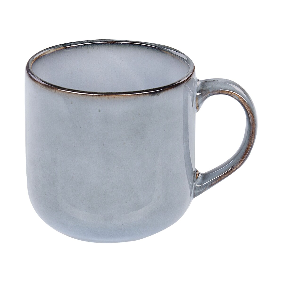 Zestaw naczyń z kamionki jasnoniebieski JUNIPER, 16 el, Beliani