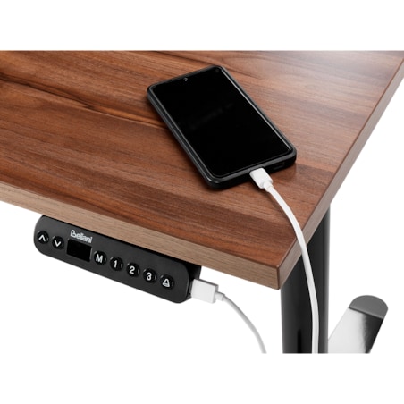 Biurko regulowane Elektryczny 120 x 72 cm Czarny DESTINAS