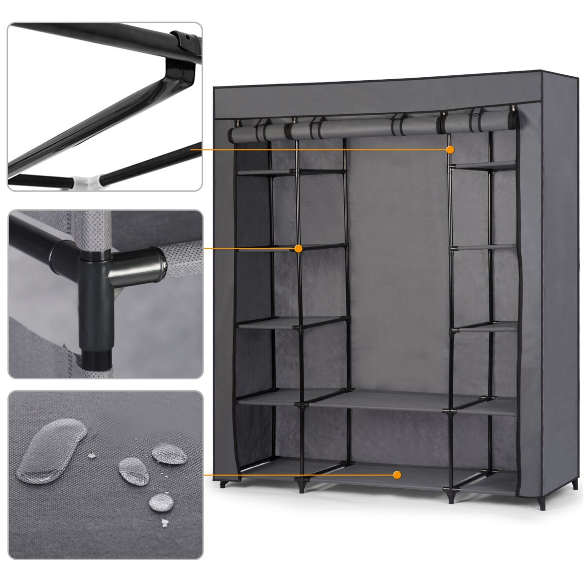 Szafa tekstylna garderoba materiałowa Massido 680000