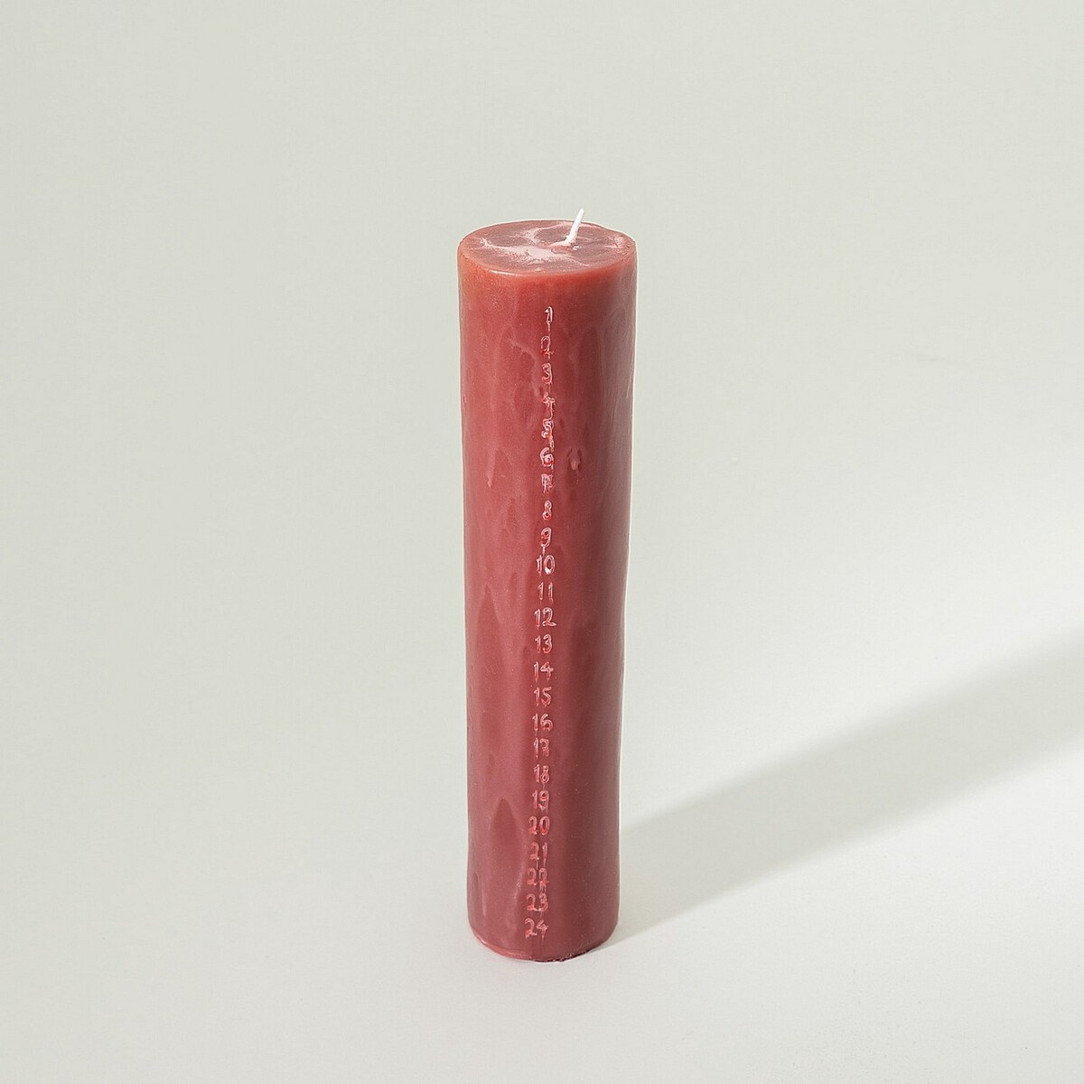 Świeca adwentowa bordowa 25 cm boże narodzenie, święta, świąteczne, bordowy , 5x5x25 cm