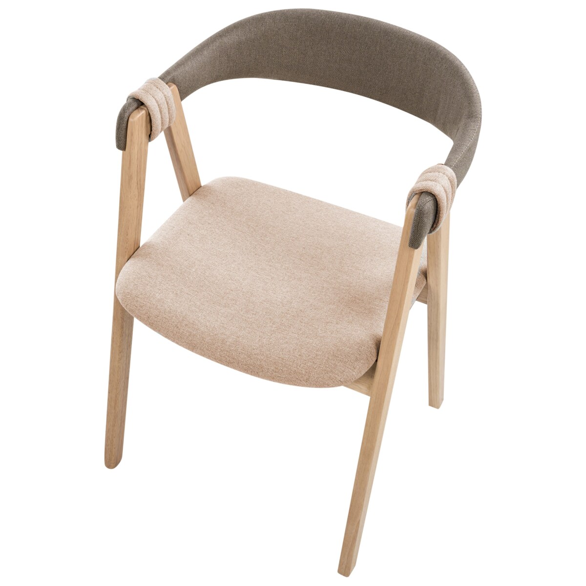 Zestaw 2 krzeseł do jadalni DAY Jasny brąz/ beżowoszary