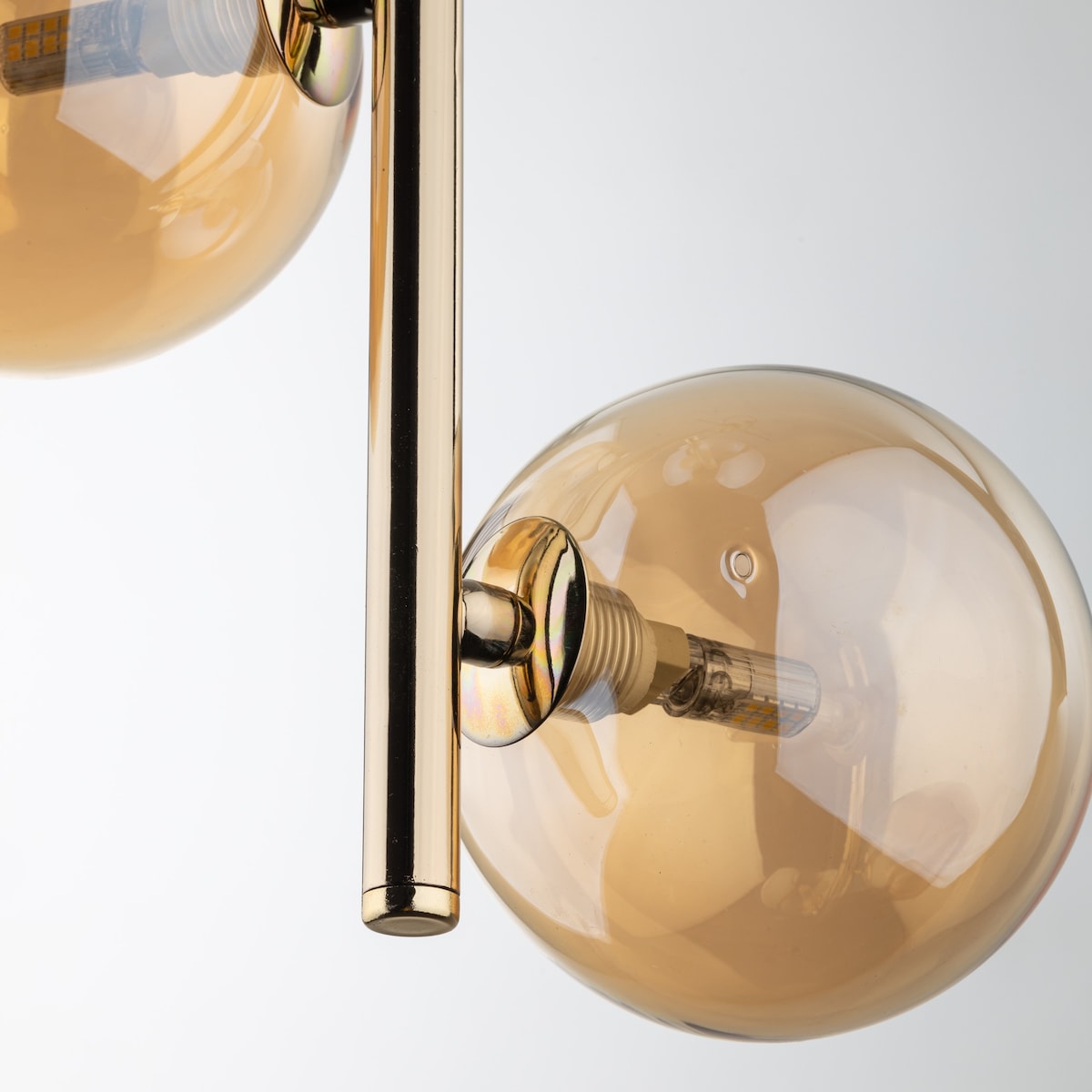 Lampa wisząca TK Lighting ESTERA GOLD 4838 złoto-bursztynowa 3xG9 regulowana wysokość do salonu i jadalni